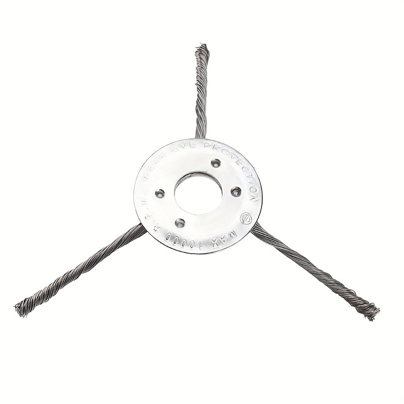 9‑Inch Heavy‑Duty Steel Wire Weed Cutter Head – Rotating Brush Attachment for Grass, Weed & Moss, Compatible with Brush Cutters and Lawn Mowers