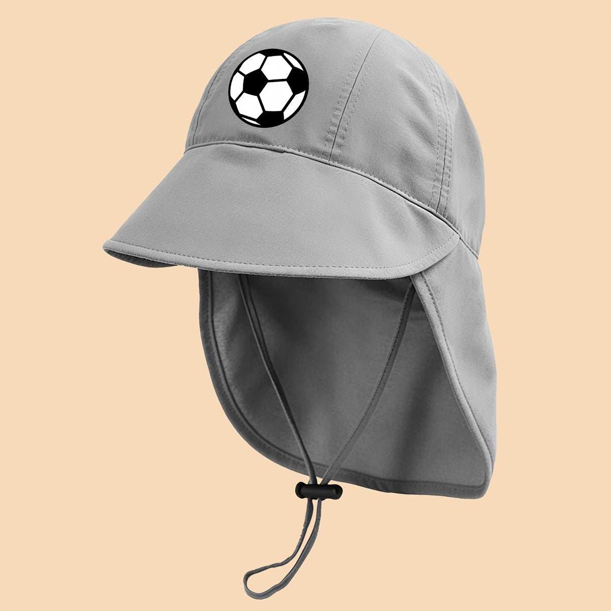 Children's Soccer Print Bucket Hat with Adjustable Strap