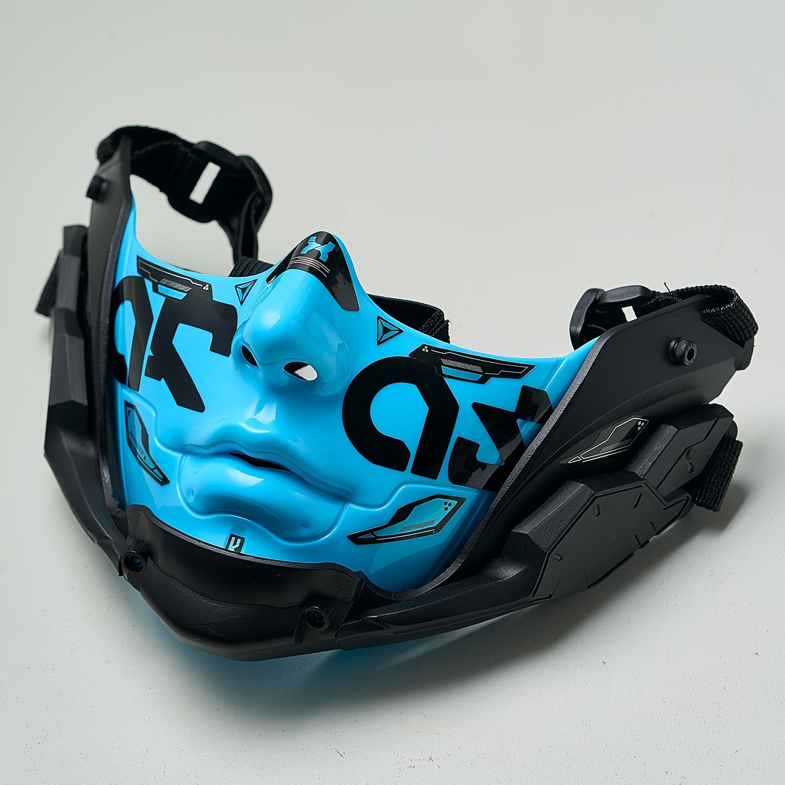 Women’s Cyber‑Style Half‑Face Mechanical Mask for Halloween and Cosplay