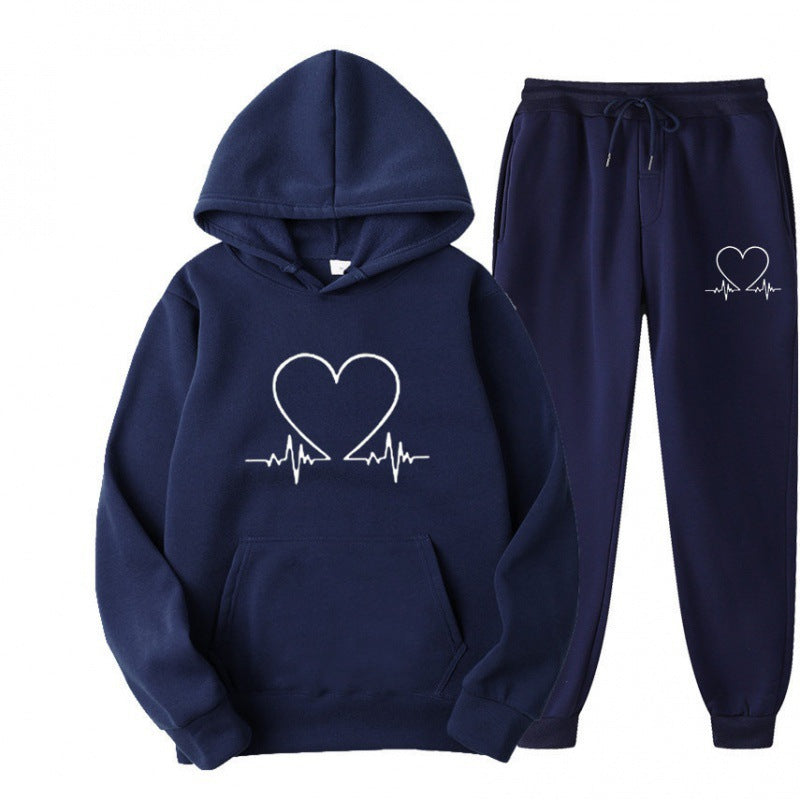 Cozy Fleece Hooded Sweatshirt & Jogger Set