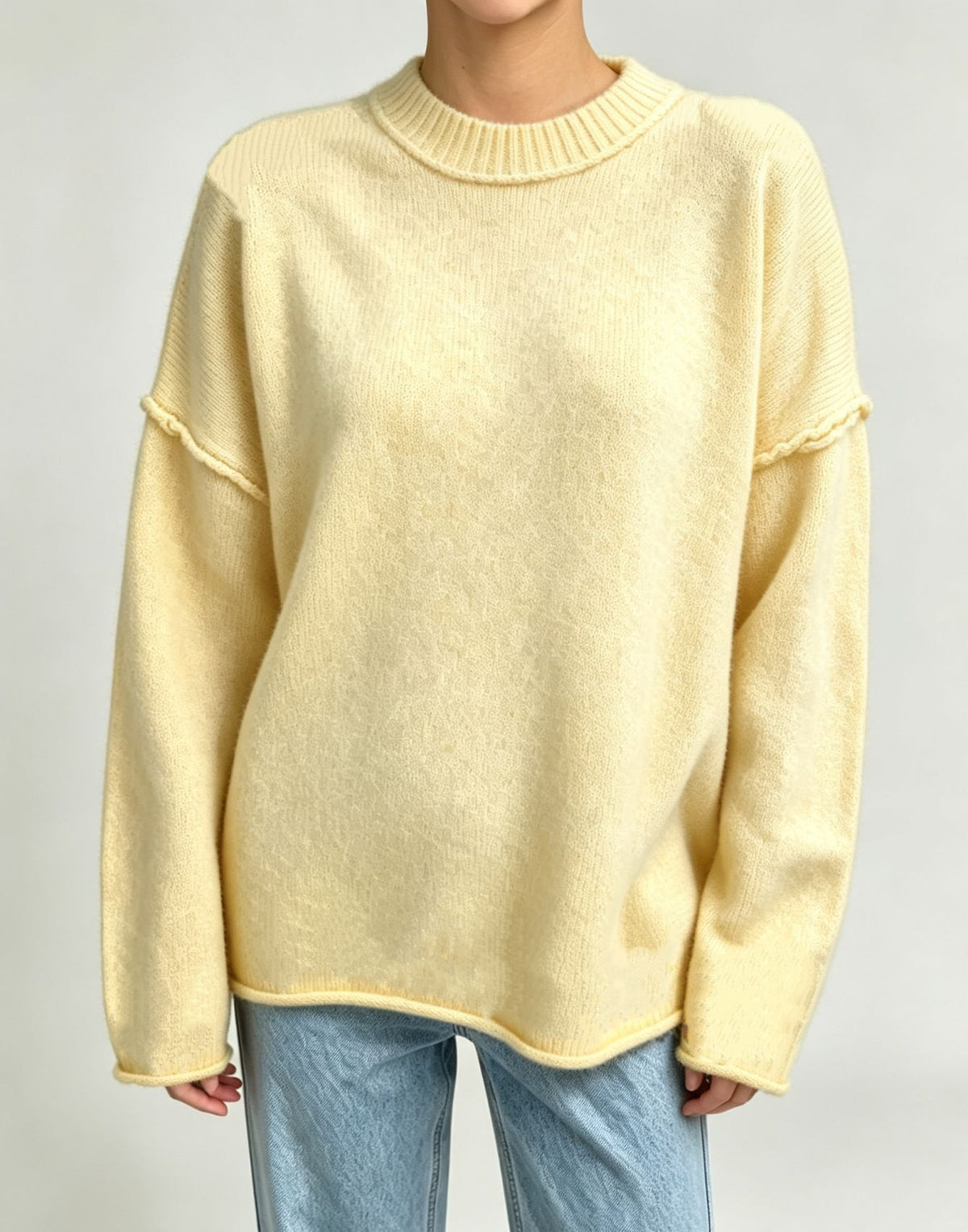 Loose-fit Oversized Pullover Sweater Womens Autumnwinter Casual Knit Top