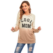 New Women's Tie Dyed Hooded Drawstring Long Sleeve Kangaroo Pocket Sweater