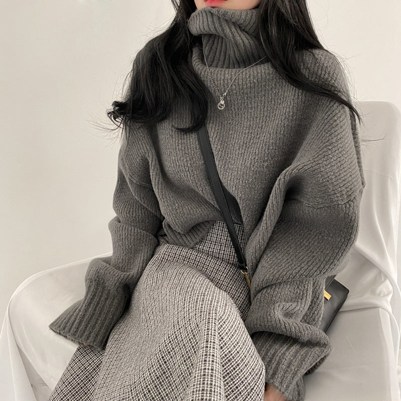 High Neck Thickened Warm and Good Quality Pullover Sweater