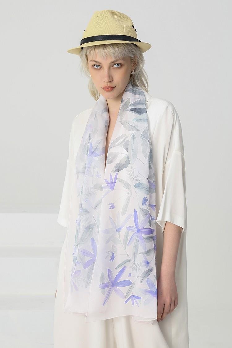 Soft Silk Chiffon Scarf for Women