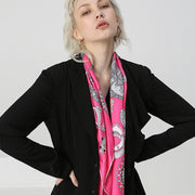 Luxurious Fuschia Silk Scarf for Women