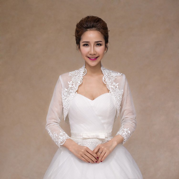 Elegant Lace Bridal Jacket for Wedding Day