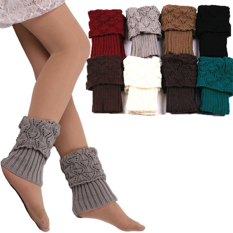 Warm Leg Boot Covers Woolen Leg Warmers for Women