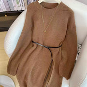 Winter Outfit a Full Set of French Retro Dresses for Women