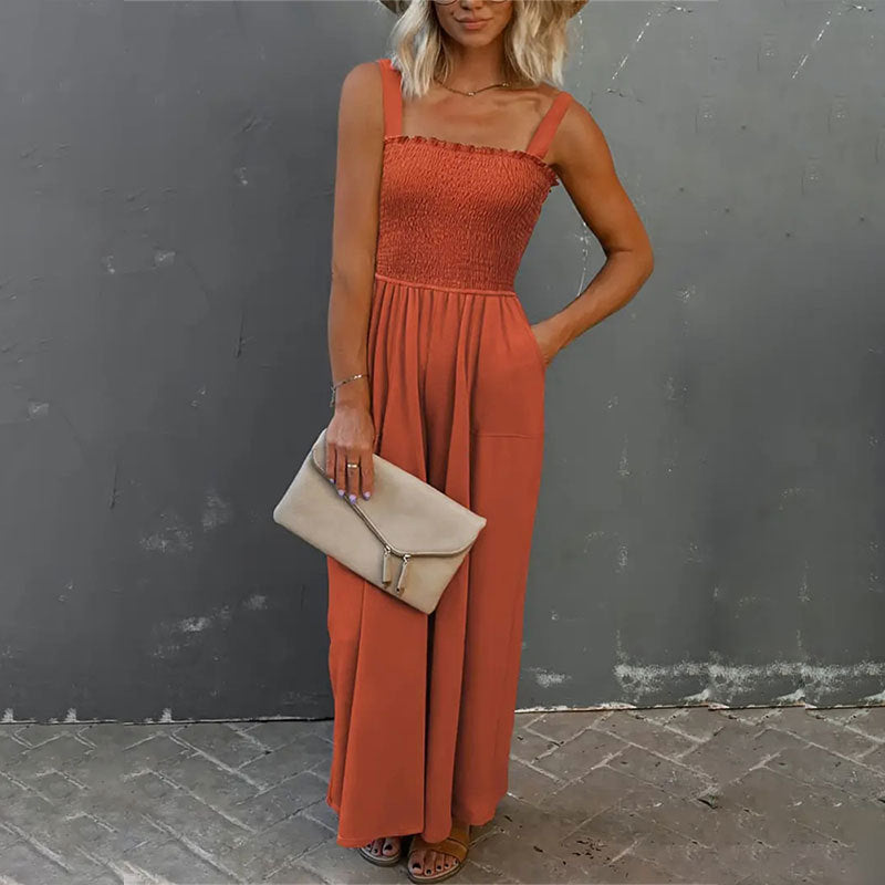 Chic Sleeveless Wide-Leg Casual Jumpsuit for Women