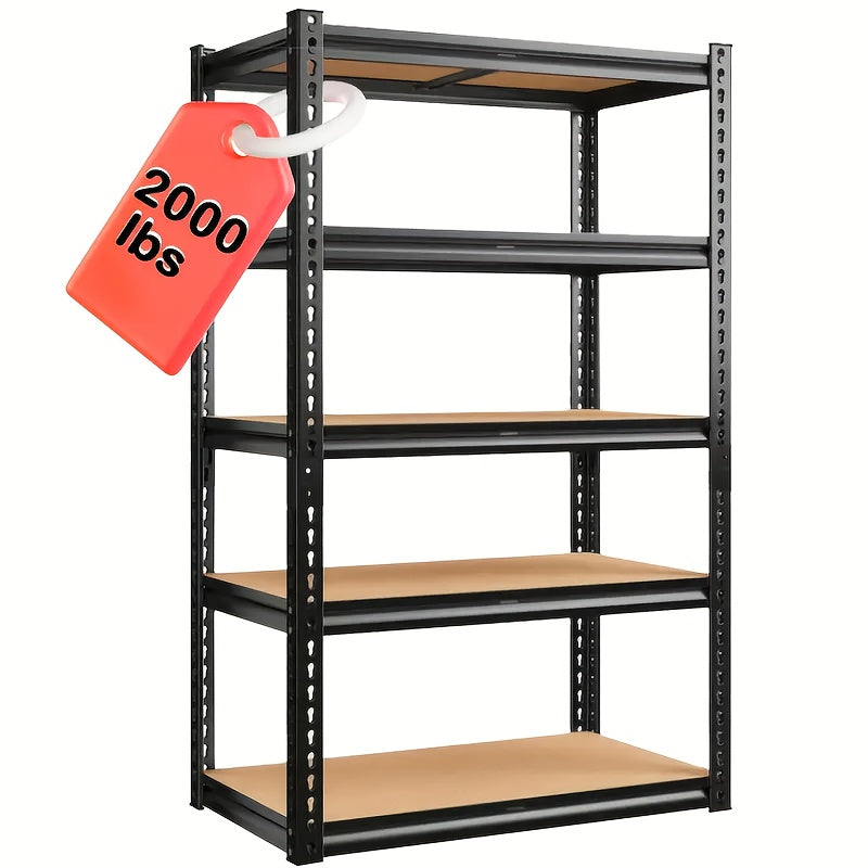 500 Lbs/ 2000 Lbs Garage Shelves, Utility Storage Racks, Heavy Duty 3/5 Tier Metal Shelving Units, 29.5" H X 15.7" W X 15.7" D, 60" H X 28" W X 12" D, Adjustable Kitchen Warehouse Basement Garage U...