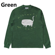 Cute Animal Print Long Sleeve Cotton Tee