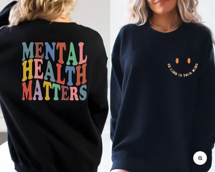Women's Printed Round Neck Long-Sleeve Sweater