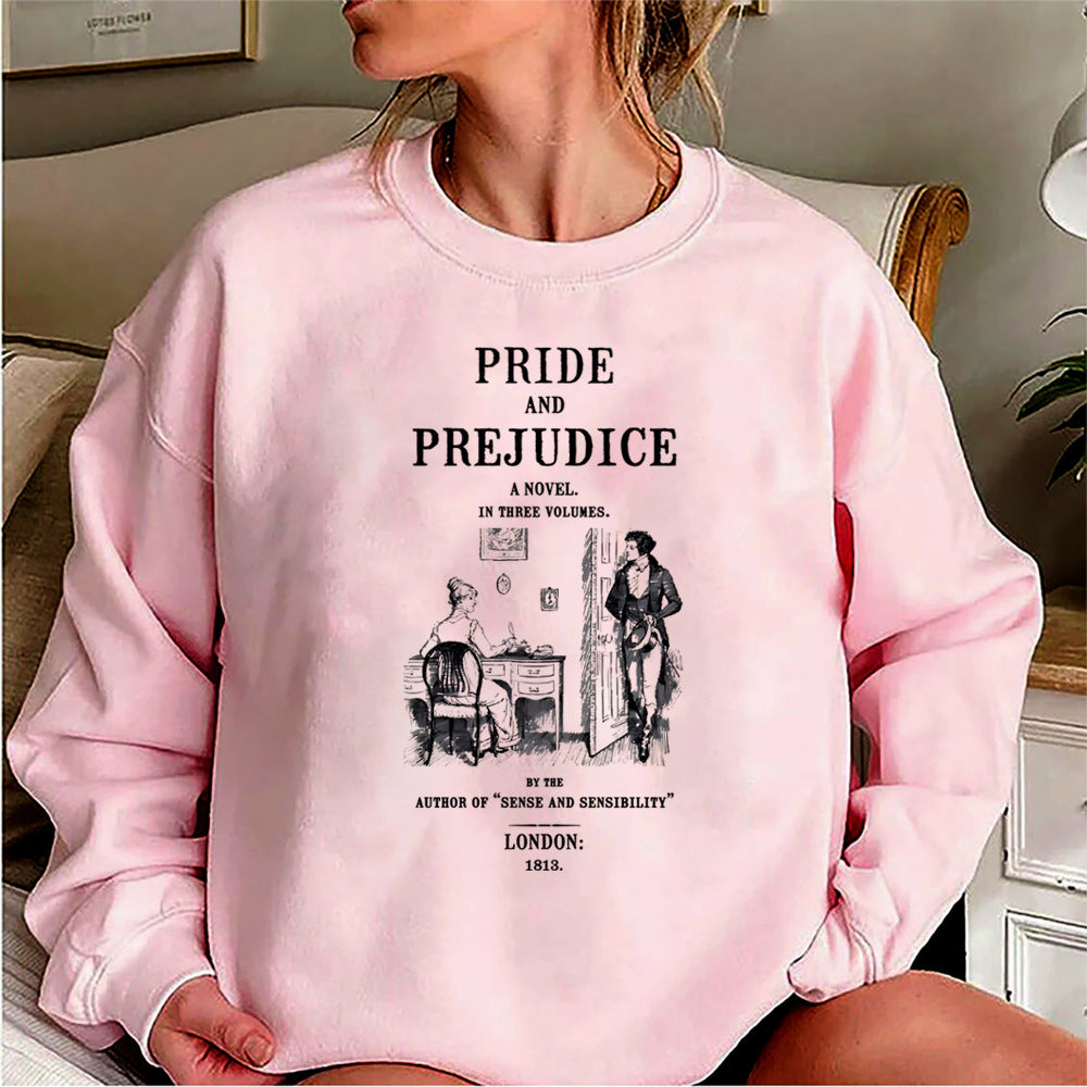 Jane Austen Pride and Prejudice Literary Retro Sweatshirt