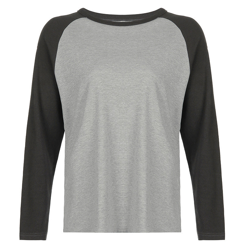 Women's Loose Casual Round Neck Long-Sleeve Pullover Top
