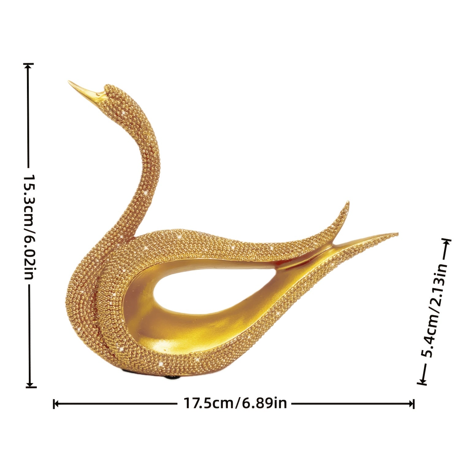 Swan ornament 3D resin sculpture for creative home decor