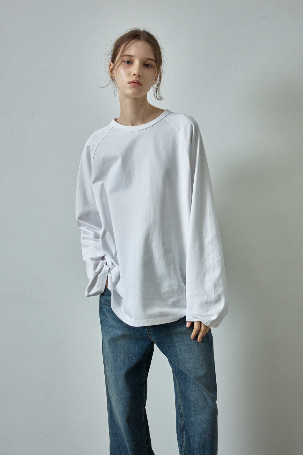 Color Block Raglan Long Sleeve Casual Pullover Sweatshirt