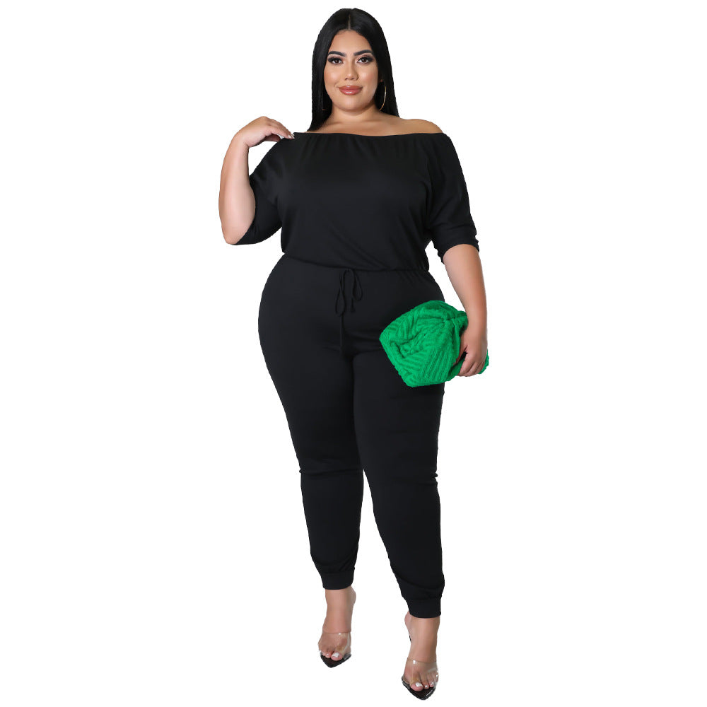 Women's Solid Sports Jumpsuit High Waist Slimming Romper