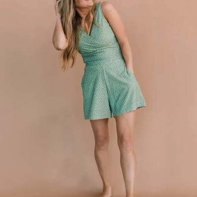 Flattering Polka Dot Plus-Size One-Piece Swimsuit