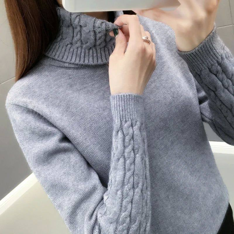 New Autumnwinter High-neck Pullover Sweater for Women From Europe and the Us