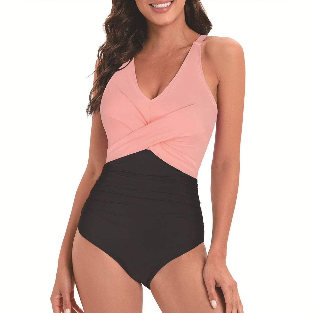 Colorblock Gradient One-Piece Swimsuit for Women