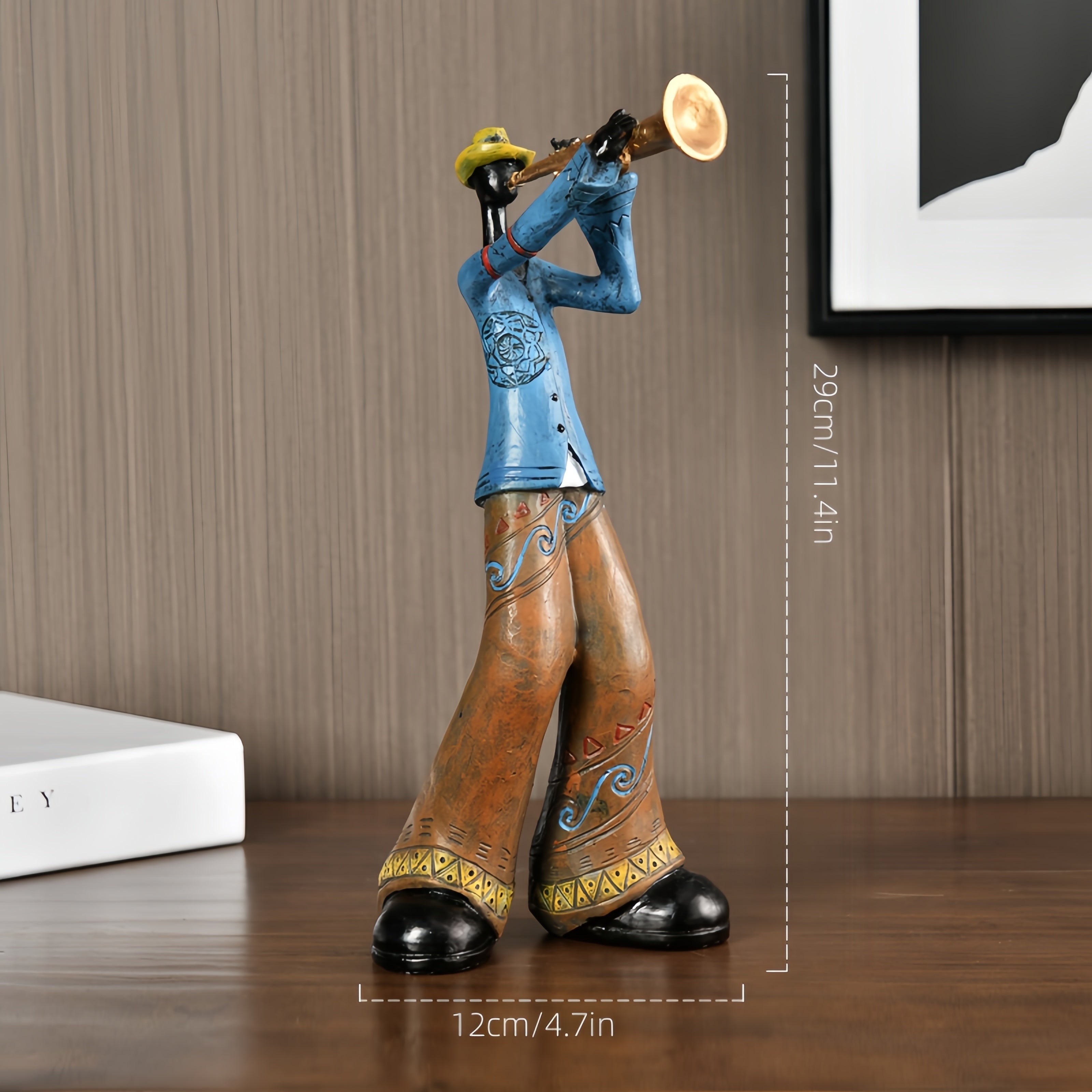 , Resin Jazz Band Figurines, Vintage Musician Statues, Artistic Decor for Living Room, Bookshelf, TV Stand, Wine Cabinet, Decoration, Bookshelf Display, Tv Stand Decor, Retro Design, Vintage Statues…