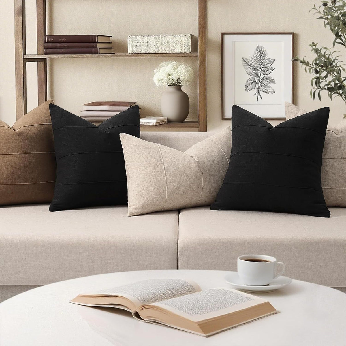 Striped Cotton-Linen Cushion Cover – Soft, Durable, Multiple Colors