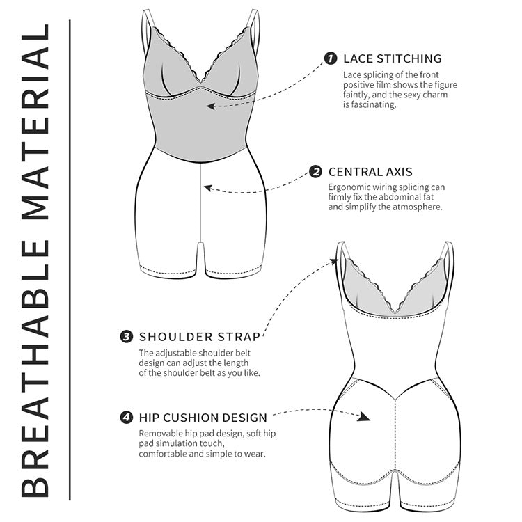 Plus Size Shaping Lace Jumpsuit & Hip Lifter