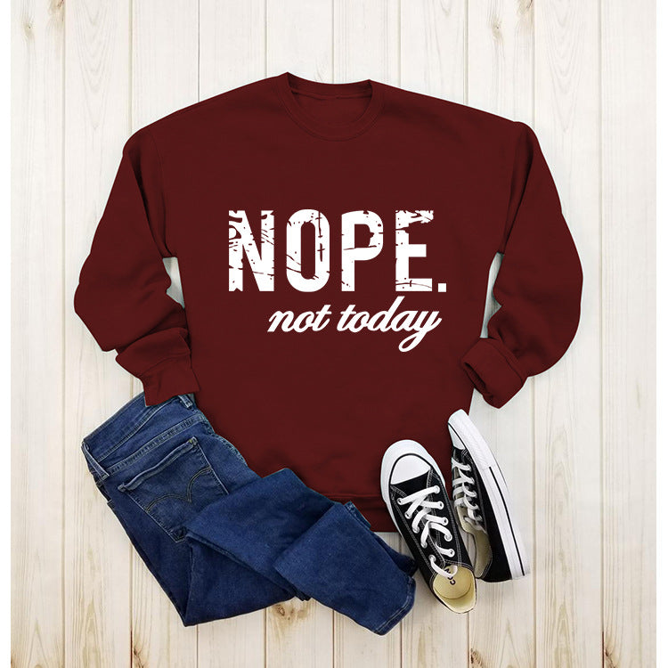 Women's Printed Round Neck Fashion Pullover Sweater