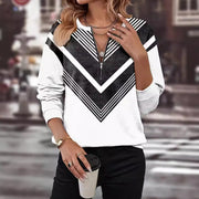 Casual Half-Zip Polo Sweatshirt for Women