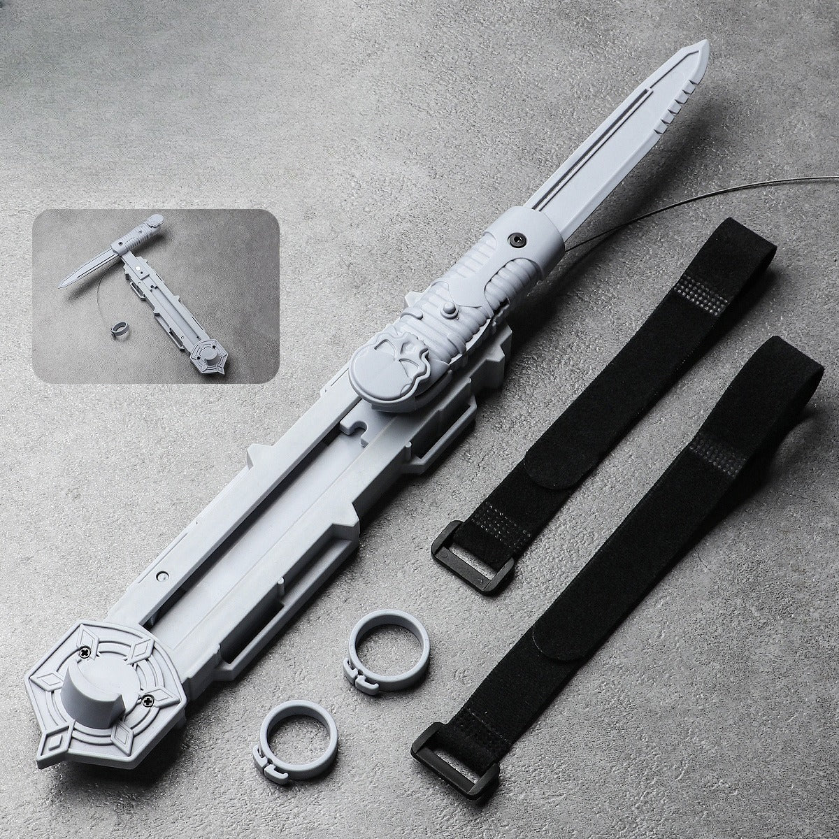 Retractable 1:1 Scale Forearm Gauntlet Prop – Rotating Wrist Accessory for Cosplay