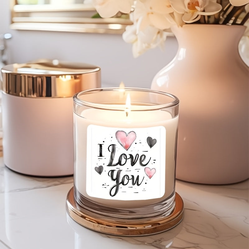 Heart-Shaped Candle Stickers with Scented Candles