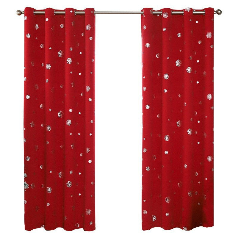 Short Hole-free Snowflake Shade Cloth Curtain