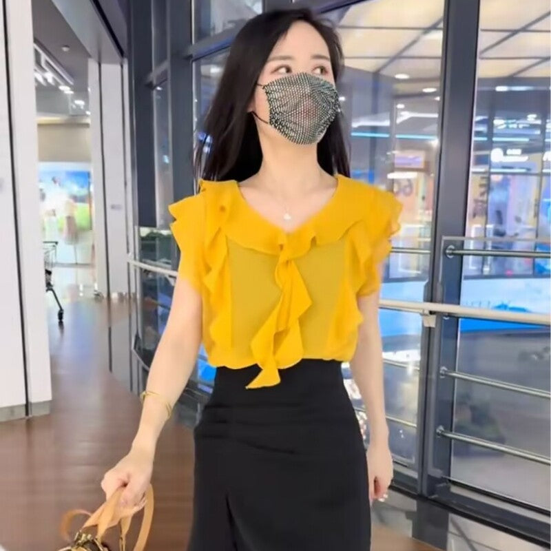 Slimming V-neck Tops
