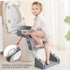 2-in-1 Toddler Potty Training Toilet Seat with Step Ladder, Splash Guard, and Anti‑Slip Pad – Foldable Kids Toilet Seat for Boys and Girls