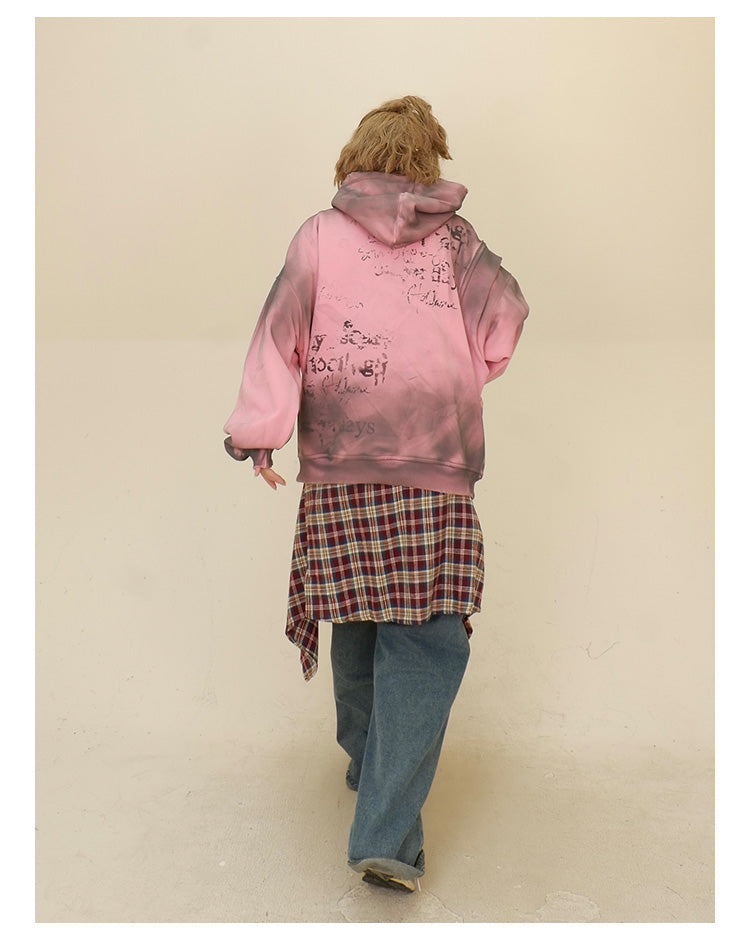 Women's Layered Hooded Chenille Sweater Loose Pullover