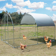 Large Metal Dome‑Shaped Chicken Coop with Galvanized Frame and Waterproof Cover – Four Size Options