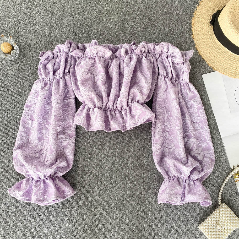 Women's Niche High Waist One-shoulder Tube Top Shirt