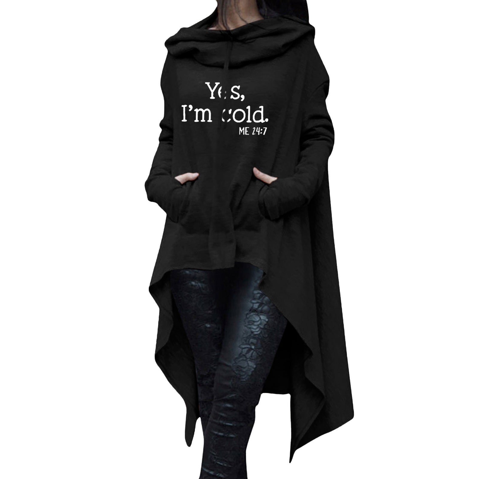Plus Size Halloween Print Mid-Length Casual Hoodie