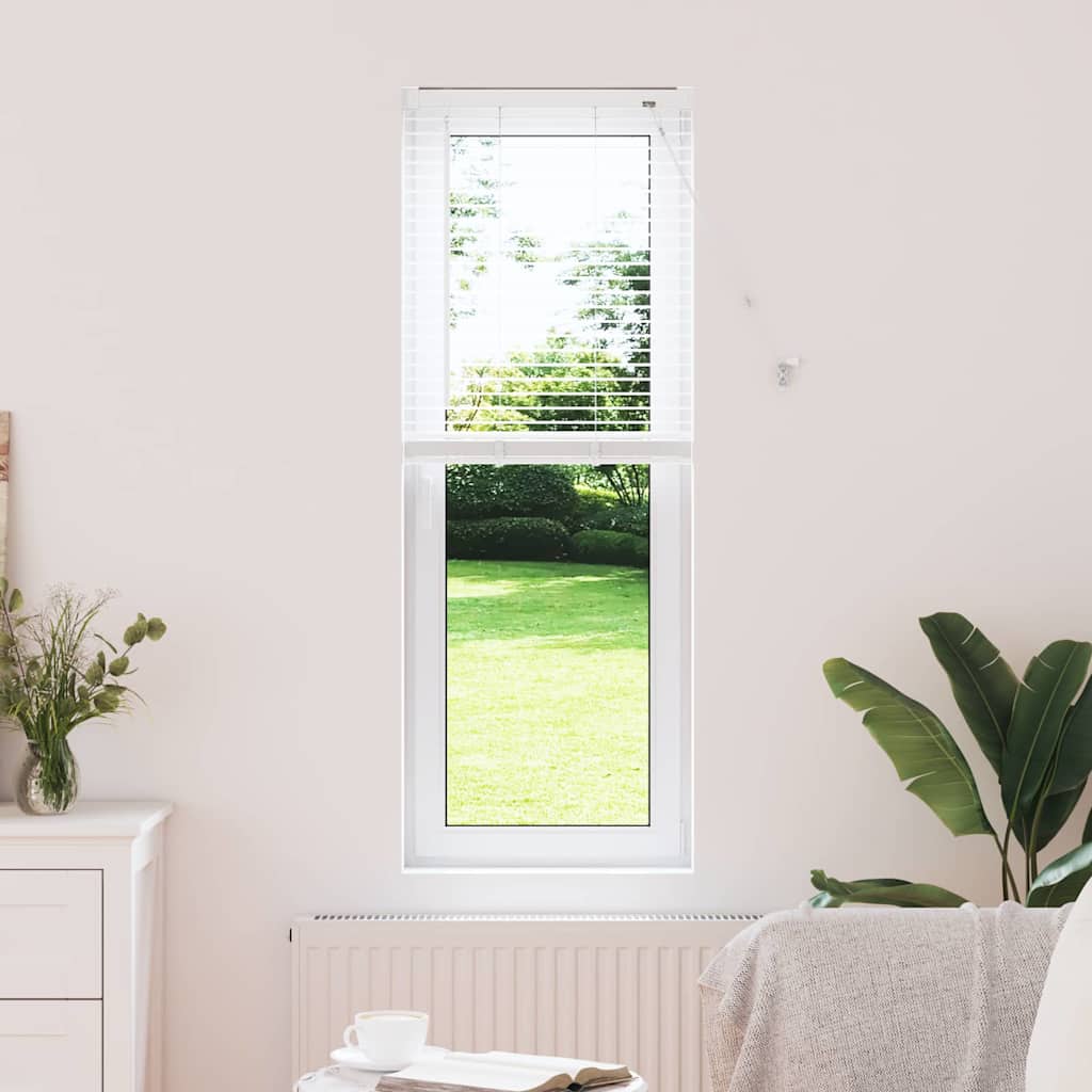Window Blind with Curtains, Silver; Window Blind with