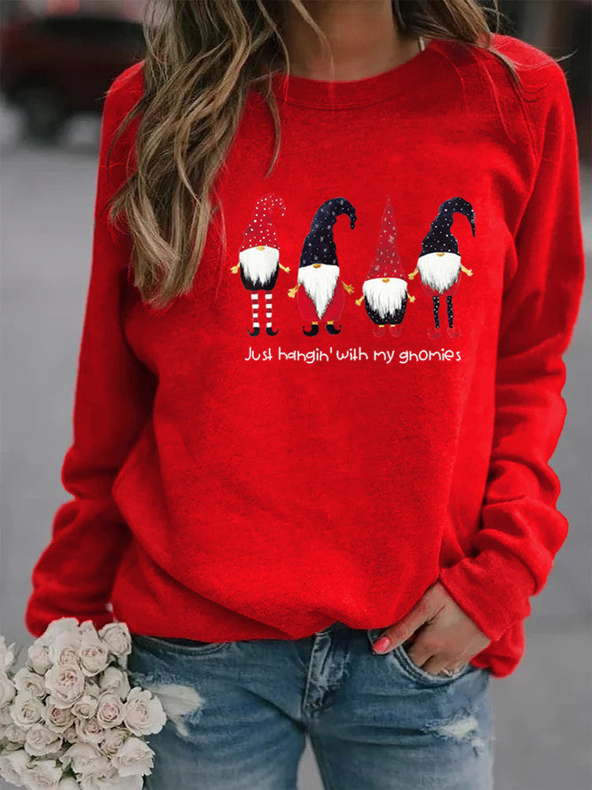 Cozy Letter Print Crew Neck Sweatshirt