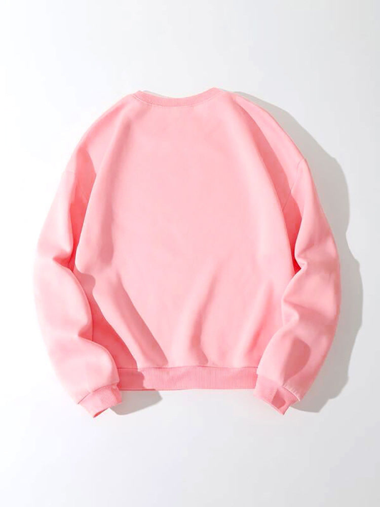 Women's Cozy Fleece-Lined Slogan Crewneck Sweatshirt
