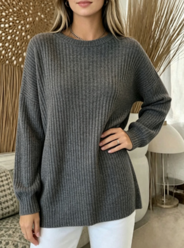 Women's Long-sleeved Fashionable Knitted Sweater
