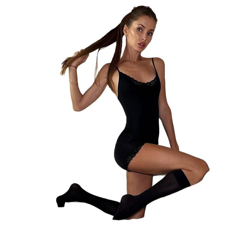 Women's Lace-Trimmed Cami Bodysuit