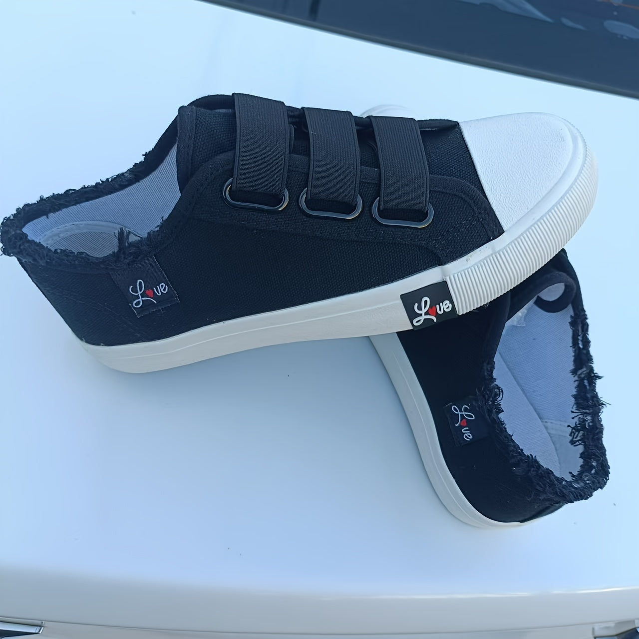 Elastic Band Slip-On Casual Shoes for Women