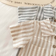 Summer Baby Thin Short-sleeved Casual Jumpsuit