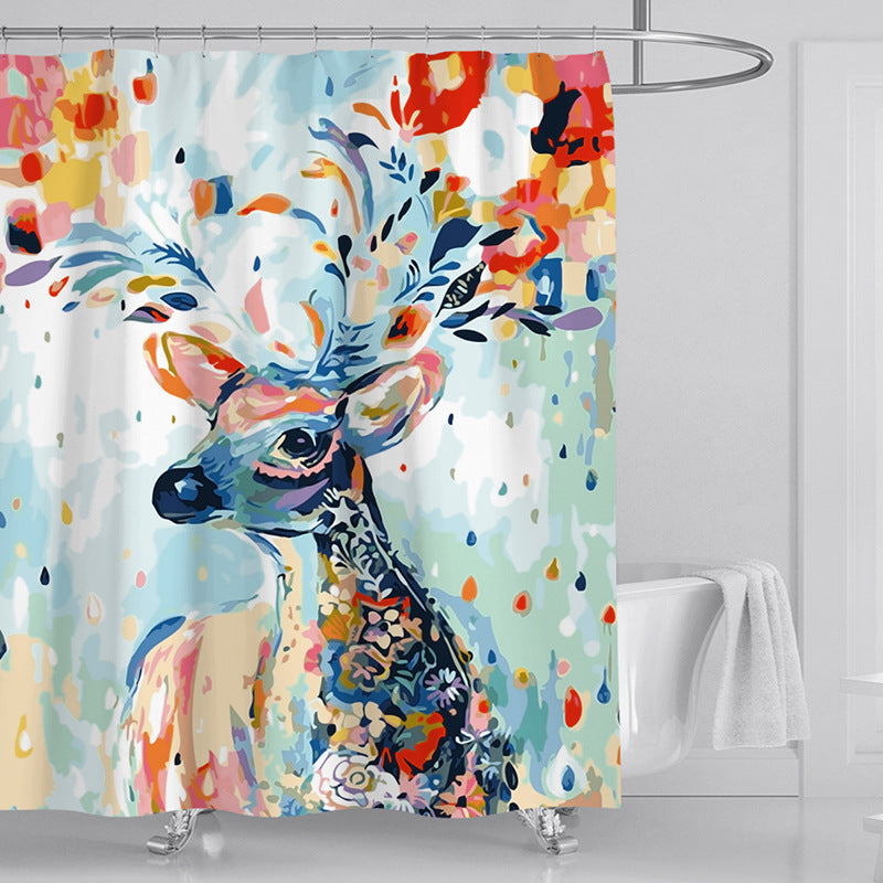 Mandala Starry Sky Diy Polyester Shower Curtain Waterproof