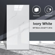 24pcs of Modern Marble Texture Vinyl Wall Tiles, High Gloss Self-Adhesive Decoration, Suitable for Kitchen and Bathroom- Crystal Decoration, Rectangular Space Theme, Easy to Install, Single Use Wall…