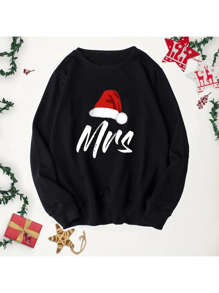 Unisex Cartoon Long Sleeve Cotton Terry Pullover Sweater