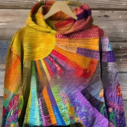 Women's Digital Printing Casual Loose Sweatshirt