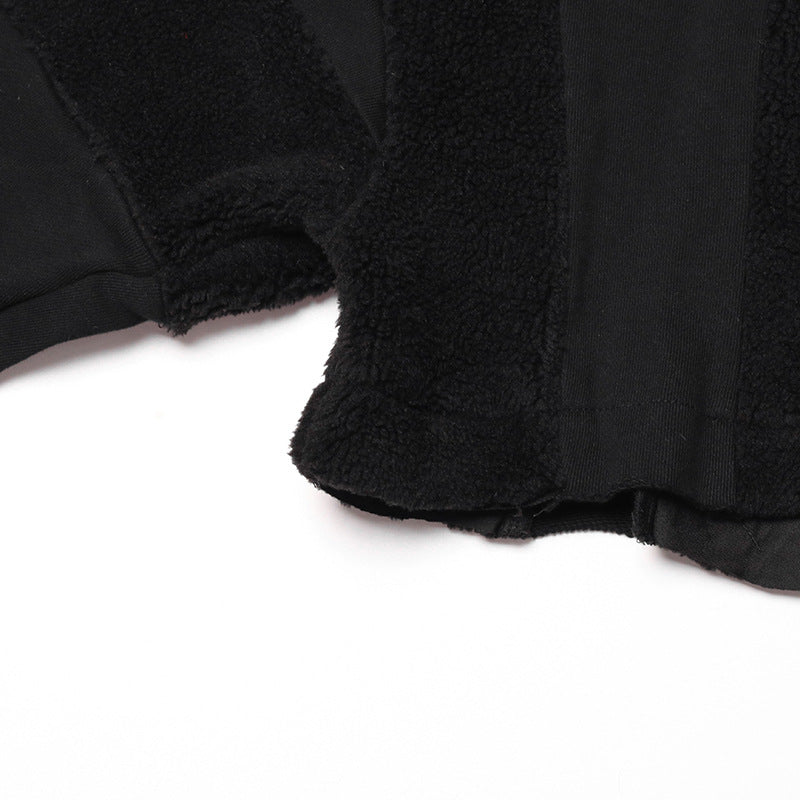 Cozy Lamb Wool Contrast Stitching Casual Sweater